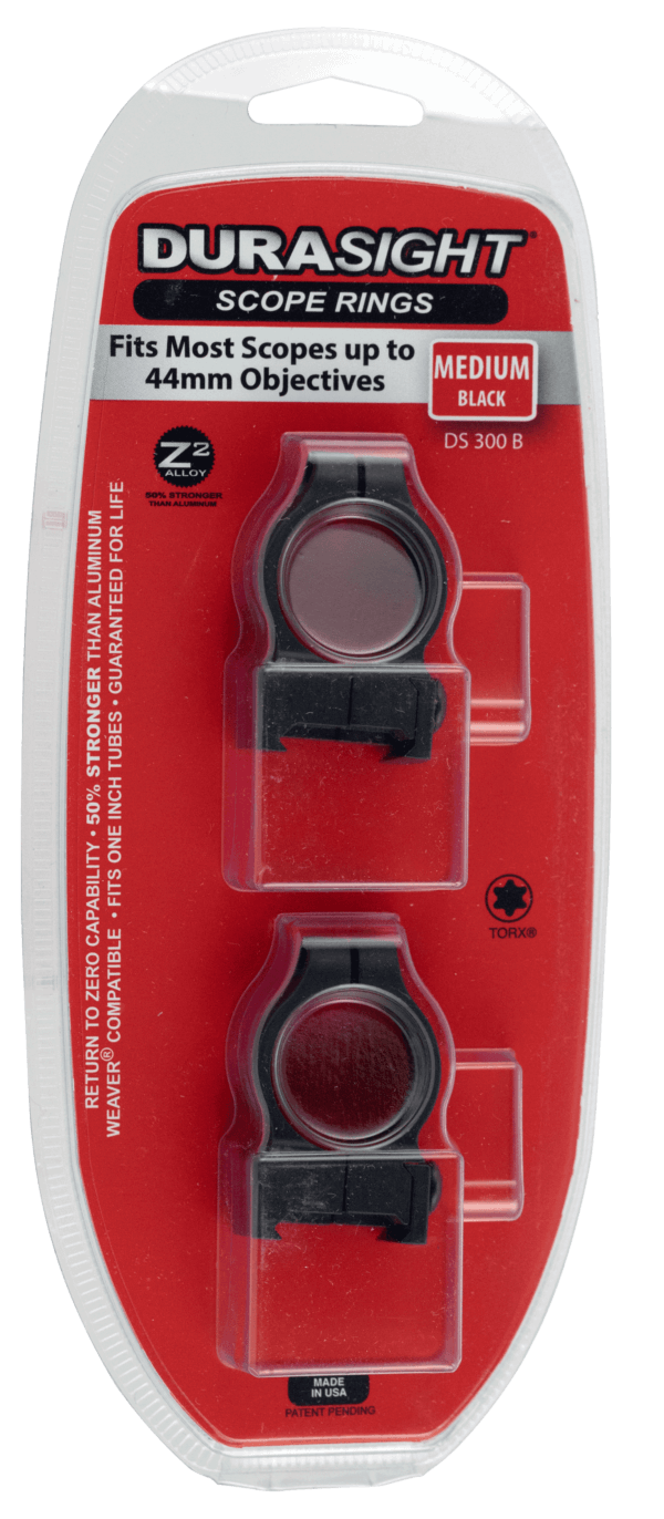 CVA DS300B Durasight Z-2 Alloy Rings 1″ Medium Black