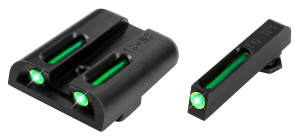 TruGlo TG131GT1 TFO Low Green Fiber Optic/Tritium Front & Rear/Black Nitride Fortress Frame Compatible w/Glock 17/17L/19/19X/22/23/24/34/35/39/45 Except MOS/Front Post/Rear Dovetail Mount
