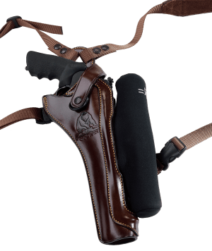 Galco KH172H Kodiak Hunter Chest Holster Havana Brown Leather Shoulder/Torso Strap Fits S&W X Frame 8.375" Right Hand