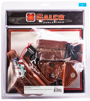 Galco MCII250 Miami Classic II Shoulder System Size Fits Chest Up To 56" Tan Leather Harness Fits Sig P229 Fits Sig P226 Fits Sig P228 Right Hand