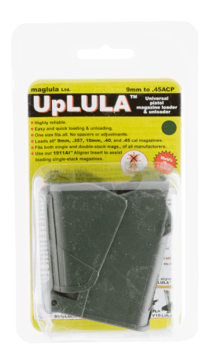 Maglula UP60DG UpLULA Loader & Unloader Double Stack Single Stack Dark Green Polymer 9mm Luger/45 ACP Pistols