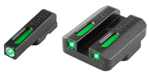 TruGlo TG13CZ1A TFX Black | Green Tritium & Fiber Optic White Outline Front Sight Green Tritium & Fiber Optic Rear Sight