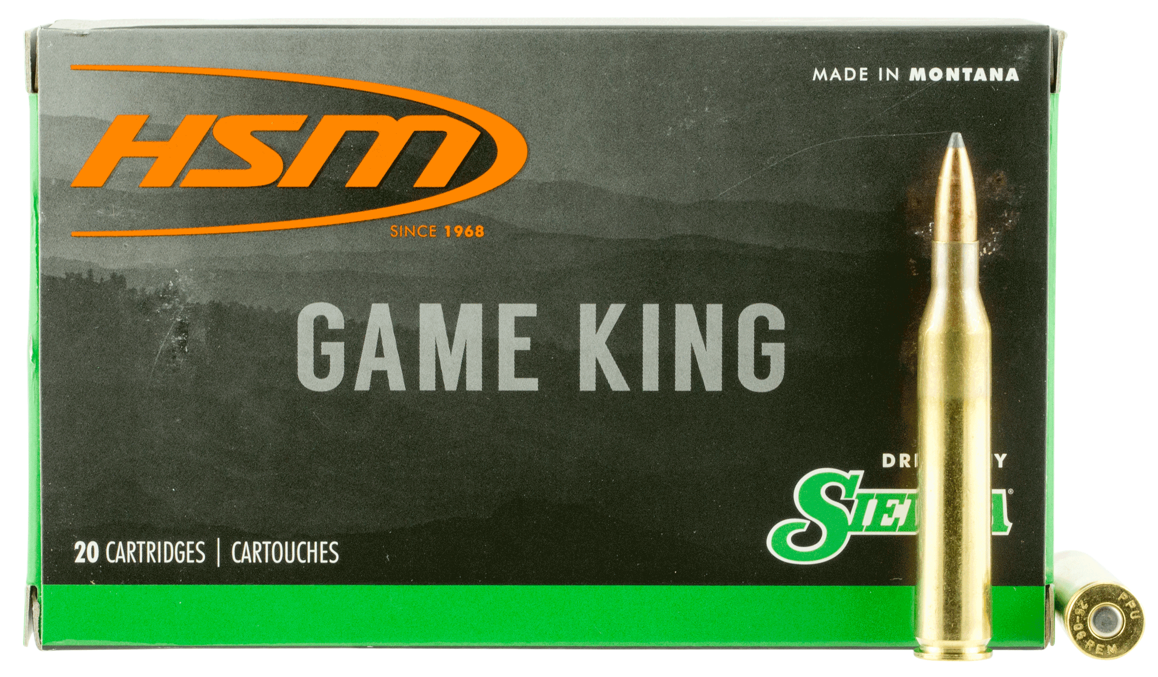 HSM 25061N Game King 25-06 Rem 100 gr Sierra GameKing Spitzer Boat Tail 20rd Box HSM 25061N Game King 25-06 Rem 100 gr Sierra GameKing Spitzer Boat Tail 20rd Box