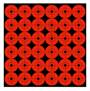 Birchwood Casey 33901 Target Spots  Self-Adhesive Paper Black/Orange 1" Bullseye 360 Targets