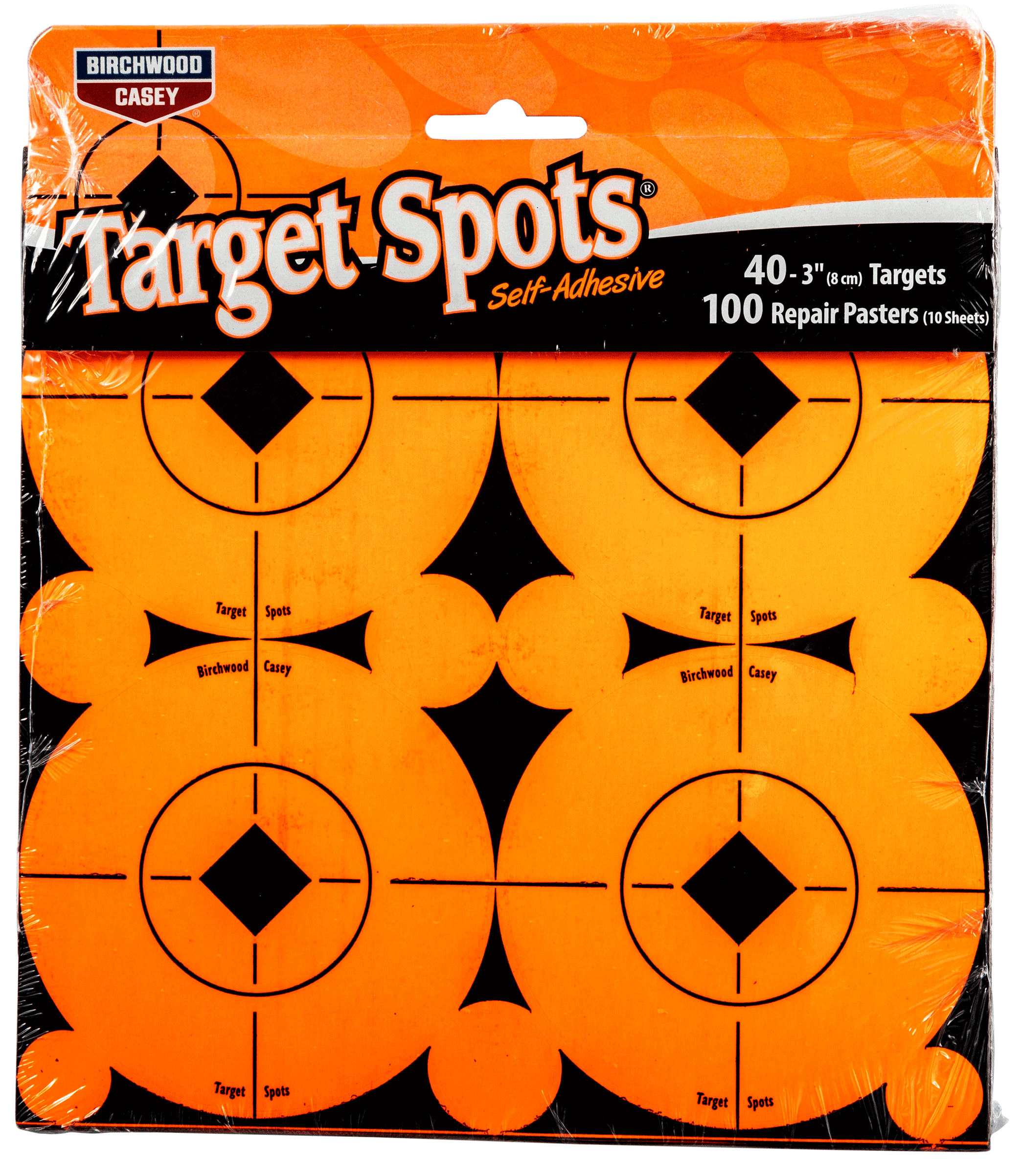 Birchwood Casey 33903 Target Spots Self-Adhesive Paper Black/Orange 3″ Bullseye Includes Pasters 40 Targets Birchwood Casey 33903 Target Spots Self-Adhesive Paper Black/Orange 3″ Bullseye Includes Pasters 40 Targets