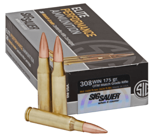 Sig Sauer E308M220 Marksman Elite 308 Win 175 gr Open Tip Match 20rd Box Sig Sauer E308M220 Marksman Elite 308 Win 175 gr Open Tip Match 20rd Box