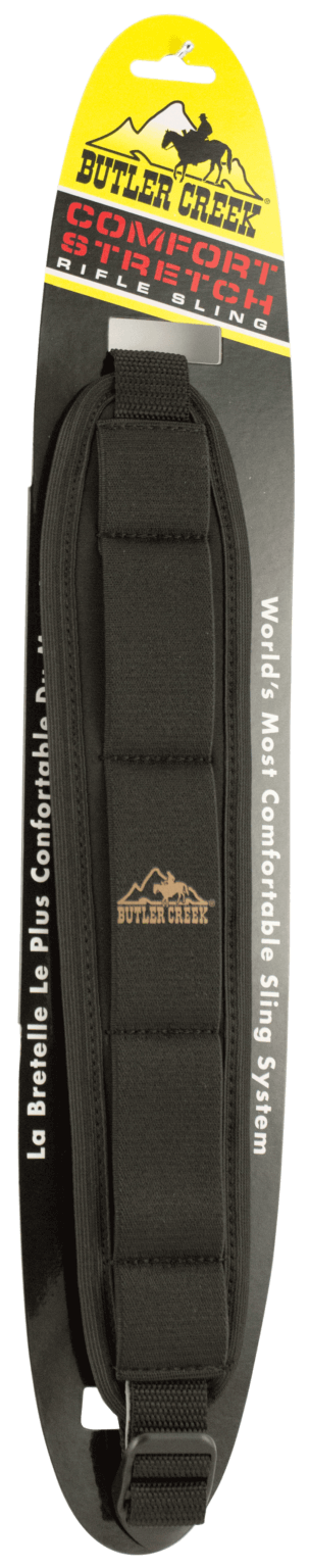Butler Creek 80013 Comfort Stretch Rifle Sling Black Neoprene w/Non-Slip Grippers 20″-46″ OAL 2.50″ Wide Adjustable Design