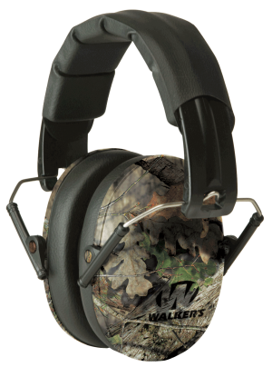 Walker's GWPFPM1CMO Pro Low Profile Passive Muff 22 dB Over the Head Mossy Oak/Black Polymer