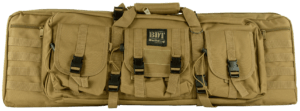 Bulldog BDT6037T BDT Tactical Double 37″ Tan Nylon  3 Accessory Pockets  Deluxe Padded Backstraps Lockable Zippers  Padded Internal Divider