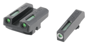 TruGlo TG13WA3A TFX  Black | Green Tritium & Fiber Optic White Outline Front Sight Green Tritium & Fiber Optic Rear Sight