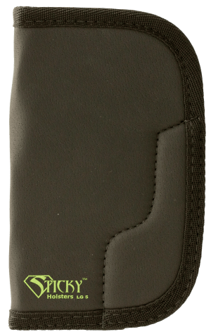 Sticky Holsters LG5 LG-5 Lg/Long Revolvers up to 4" Latex Free Synthetic Rubber Black w/Green Logo