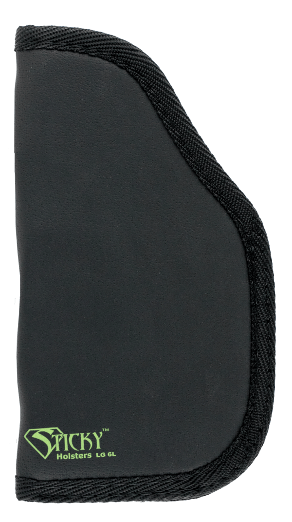 Sticky Holsters LG6LMODLS LG-6L Black/Green Latex Free Rubber Fits 4-5″ Lg Auto w/Laser Ambidextrous Sticky Holsters LG6LMODLS LG-6L Black/Green Latex Free Rubber Fits 4-5″ Lg Auto w/Laser Ambidextrous