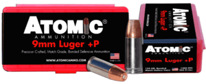 Atomic Ammunition 00454 Pistol Precision Craft 9mmLuger +P 124gr Bonded Match Hollow Point 20rd Box Atomic Ammunition 00454 Pistol Precision Craft 9mmLuger +P 124gr Bonded Match Hollow Point 20rd Box