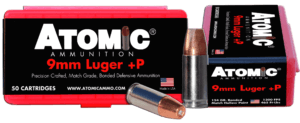 Atomic Ammunition 00409 Pistol Precision Craft 9mmLuger +P 124gr Bonded Match Hollow Point 50rd Box Atomic Ammunition 00409 Pistol Precision Craft 9mmLuger +P 124gr Bonded Match Hollow Point 50rd Box