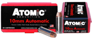 Atomic Ammunition 00432 Pistol Precision Craft 10mmAuto 180gr Bonded Match Hollow Point 50rd Box Atomic Ammunition 00432 Pistol Precision Craft 10mmAuto 180gr Bonded Match Hollow Point 50rd Box