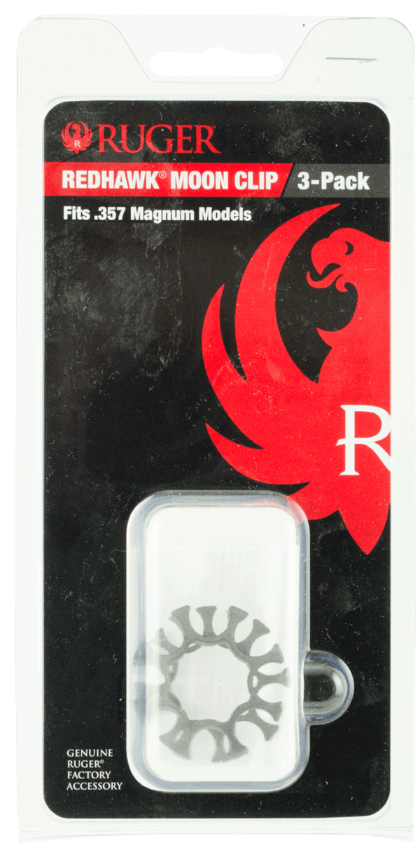 Ruger 90634 Moon Clip Full Ruger Redhawk 357 Mag 8rd Stainless Steel  3 Per Pack