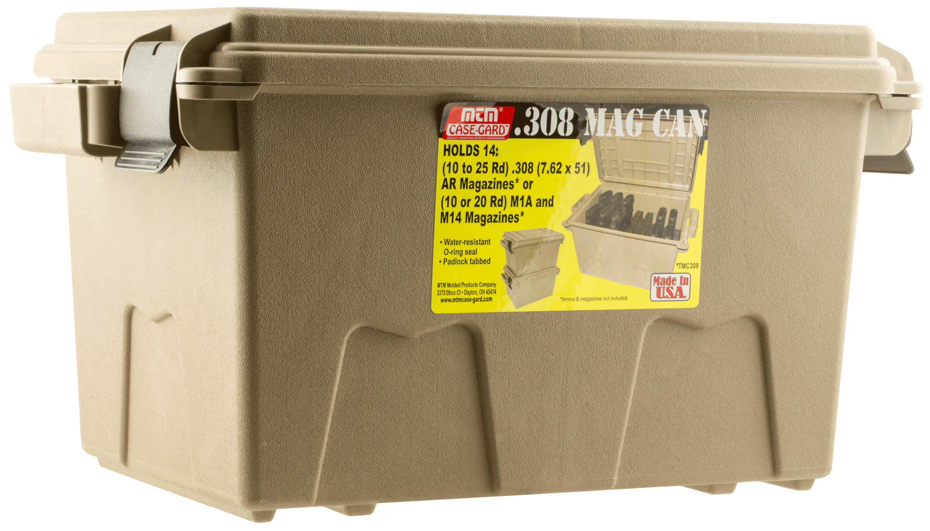 MTM Case-Gard TMC308 Tactical Mag Can Flat Dark Earth Polymer 308 Win 7.62x51mm NATO Fits AR-Platform MTM Case-Gard TMC308 Tactical Mag Can Flat Dark Earth Polymer 308 Win 7.62x51mm NATO Fits AR-Platform