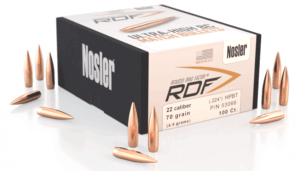 Nosler 53066 RDF Match 22 Cal .224 70 gr Hollow Point Boat Tail/ 100rd Box