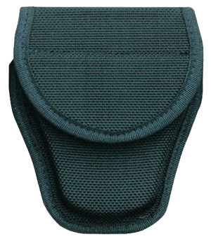 Bianchi 17390 7300 Covered Handcuff Case Standard Linked Handcuffs Accumold Black Basketweave 2.25" Hook & Loop