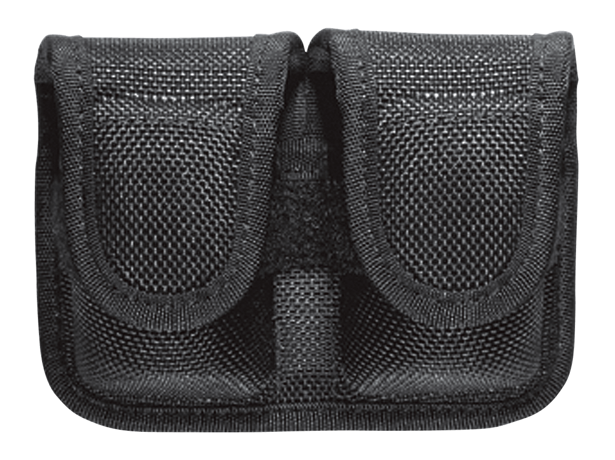 Bianchi 17400 7301 SpeedLoader Pouch Double Black Accumold Hook & Loop Belts 2-2.25" Wide Compatible w/ 38/357