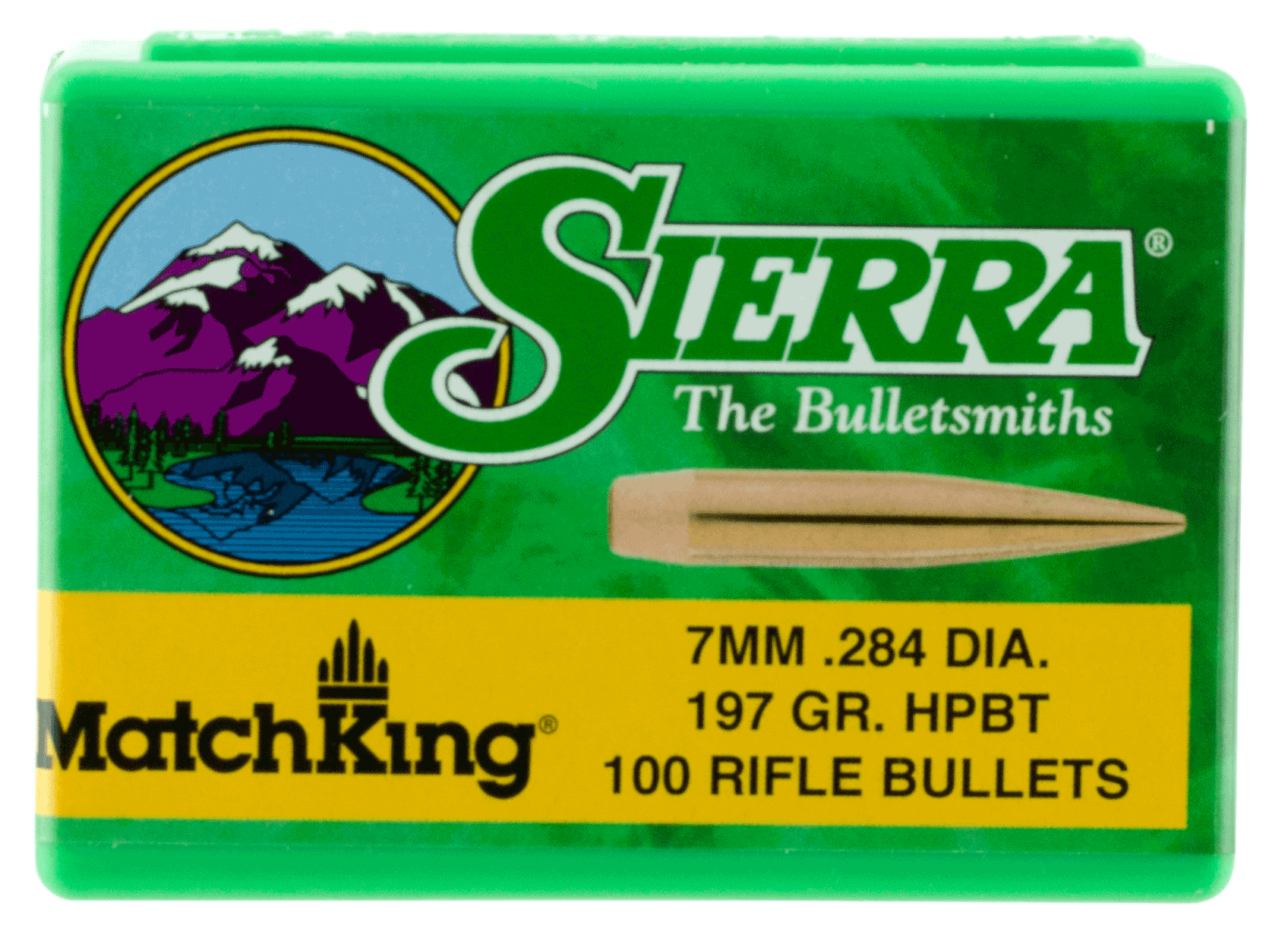 Sierra 1997 MatchKing 7mm .284 197 gr Hollow Point Boat Tail/ 100rd Box Sierra 1997 MatchKing 7mm .284 197 gr Hollow Point Boat Tail/ 100rd Box