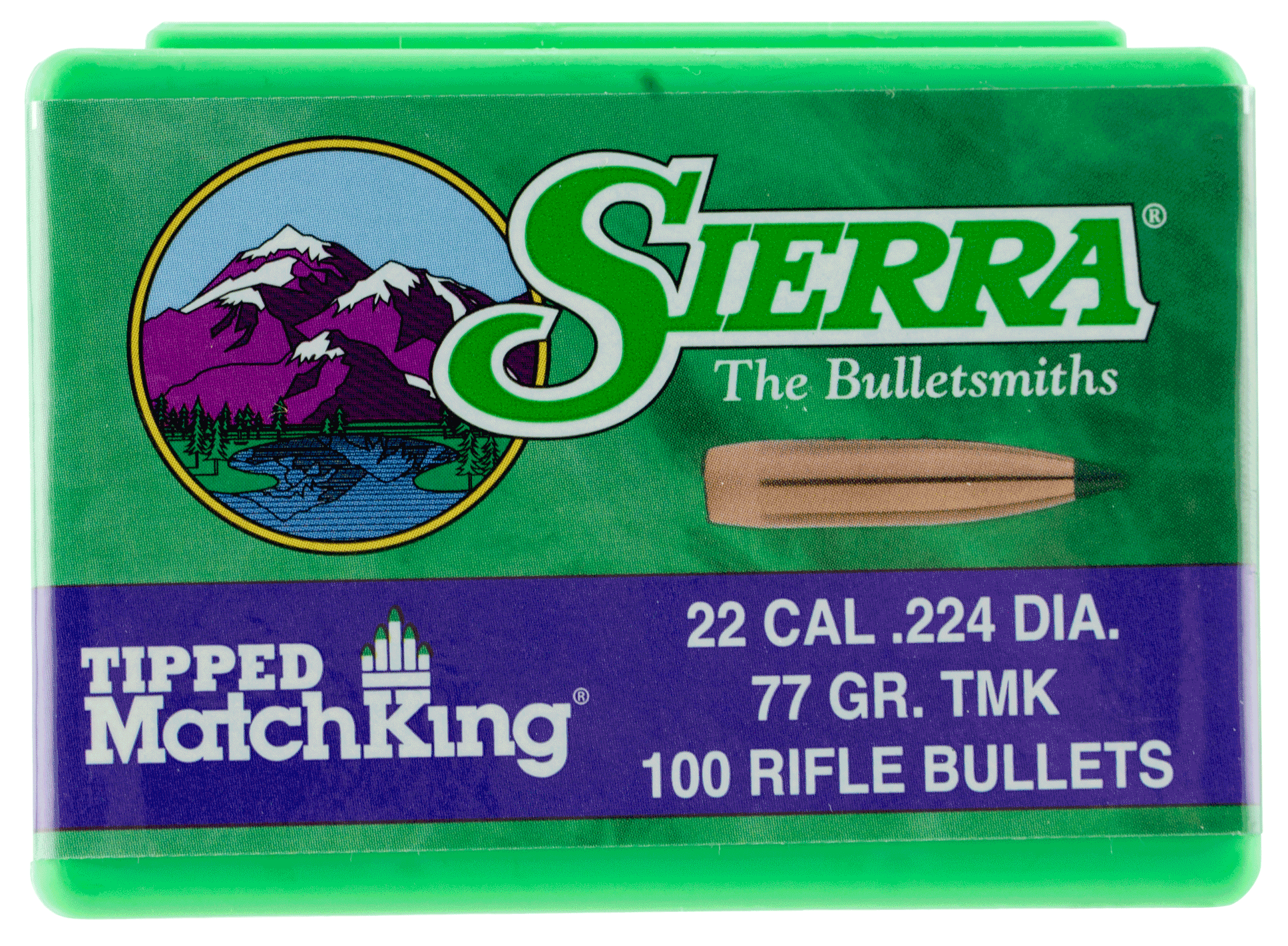 Sierra 7177 Tipped MatchKing .22 Cal .224 77 gr Tipped MatchKing/ 100rd Box Sierra 7177 Tipped MatchKing .22 Cal .224 77 gr Tipped MatchKing/ 100rd Box