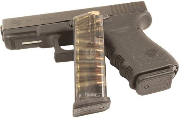 ETS Group GLK19 Pistol Mags 15rd 9mm Luger Compatible w/ Glock 26/19 Gen1-5 Clear Polymer ETS Group GLK19 Pistol Mags 15rd 9mm Luger Compatible w/ Glock 26/19 Gen1-5 Clear Polymer