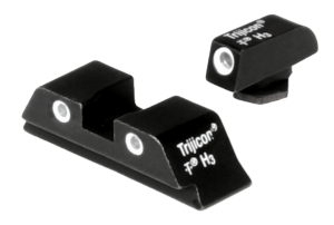 Trijicon 600210 Bright & Tough Night Sights- Glock Standard Frames  Black | Green Tritium White Outline Front Sight Green Tritium White Outline Rear Sight