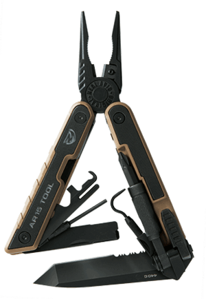 Real Avid AVAR15T AR15  440C SS Part Serrated Blade Black G10 Handle AR Platform