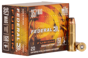Federal F357FS1 Fusion Handgun 357 Mag 158gr Fusion Soft Point 20rd Box