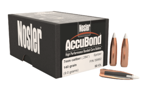 Nosler 59992 AccuBond 7mm .284 140 gr Spitzer Point/ 50rd Box Nosler 59992 AccuBond 7mm .284 140 gr Spitzer Point/ 50rd Box