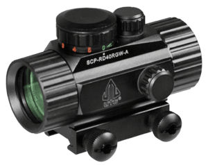 UTG SCPRD40RGWA UTG 3.8″ ITA Red/Green CQB Dot Sight  Black Anodized Hardcoat 1x 39.2mm  4 MOA Dual Red/Green CQB Dot