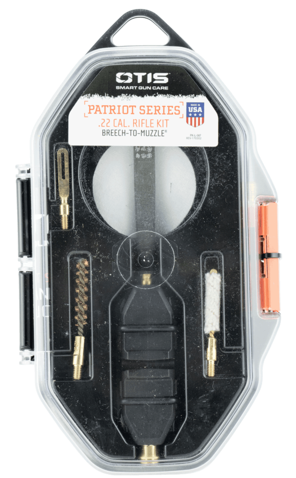 Otis FG70122 Patriot Cleaning Kit .17/.22Cal Handgun/Rifle/15 Pieces Yellow Plastic Box Case