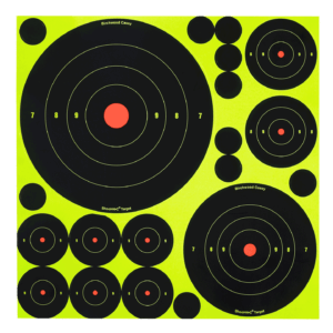 Birchwood Casey 34018 Shoot-N-C Reactive Target Variety Pack Self-Adhesive Paper Black/Yellow 200+ yds Bullseye 50 Targets Birchwood Casey 34018 Shoot-N-C Reactive Target Variety Pack Self-Adhesive Paper Black/Yellow 200+ yds Bullseye 50 Targets