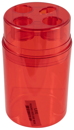 Lee Precision 90535 Die Box Red Multi-Caliber Plastic Capacity 3 Dies