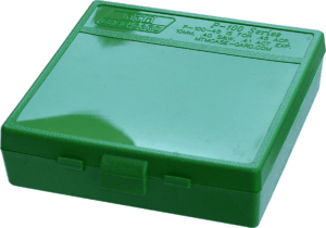MTM Case-Gard P100910 Case-Gard P-100 Multi-Caliber Handgun Green Polypropylene 100rd