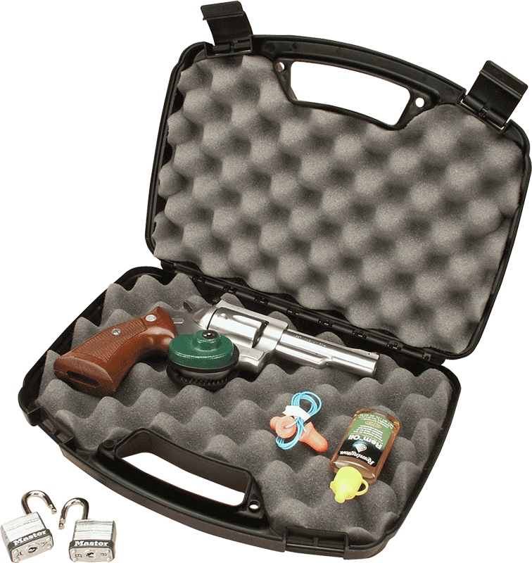 MTM Case-Gard 80740 Single Handgun Case 13" Black Handgun Polypropylene