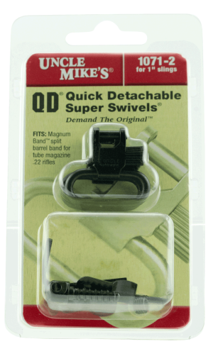Uncle Mike's 10712 Magnum Band Swivel Set Quick Detach 115 U22 1" Fits .420-.470" Diameter Mag Tubes w/o Dismantling Gun