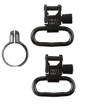 Uncle Mike's 13312 Full Band Swivel Set Quick Detach 115 CF Blued 1.25" Loop for Lever Action Winchester & Marlin
