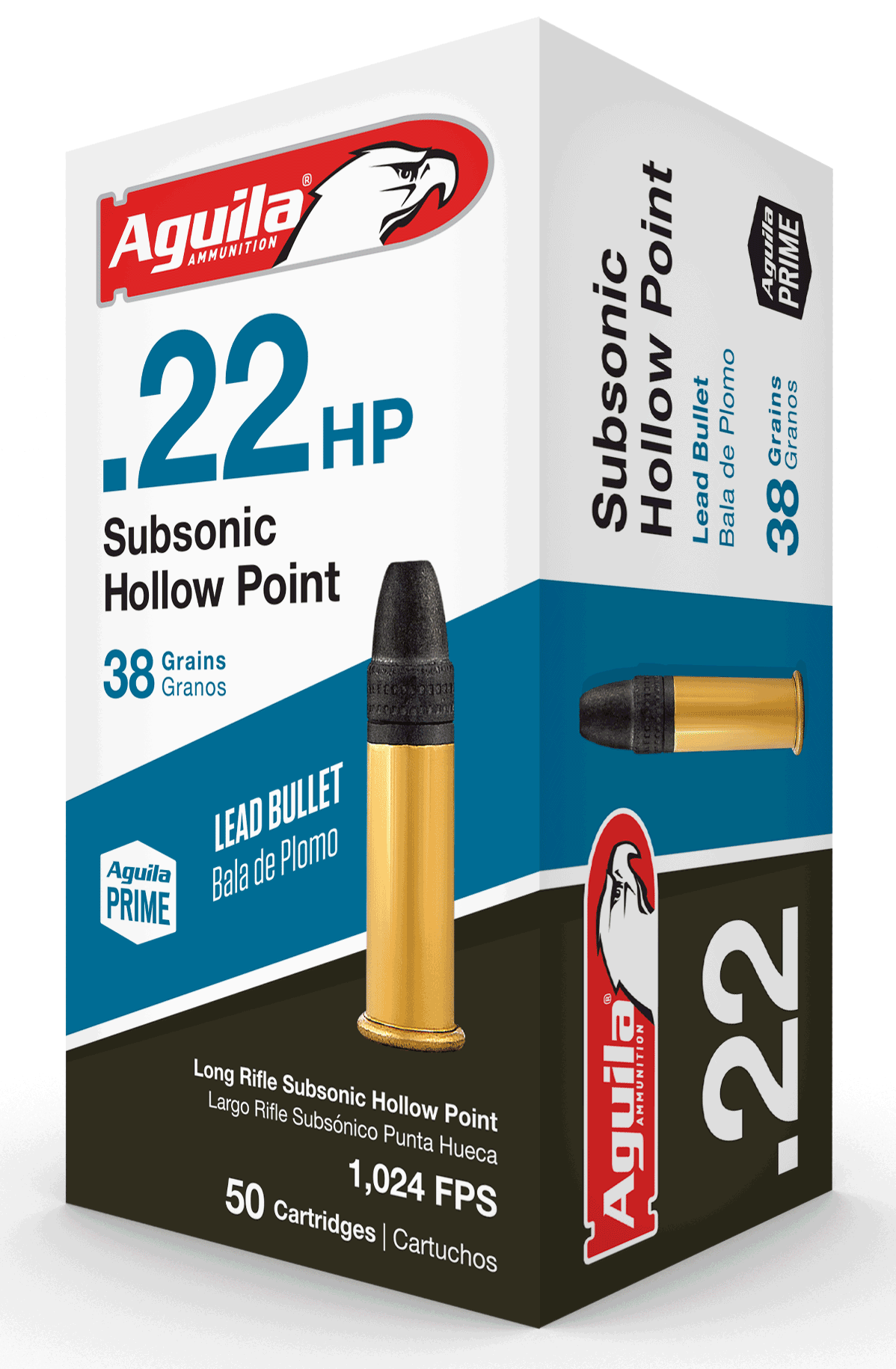 Aguila 1B220268 Subsonic Rimfire 22LR 38gr Hollow Point 50rd Box Aguila 1B220268 Subsonic Rimfire 22LR 38gr Hollow Point 50rd Box