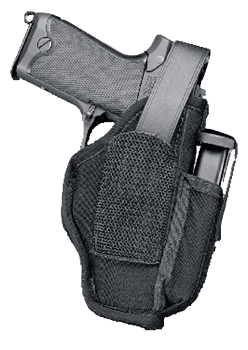 Uncle Mike’s 70010 Sidekick Hip Holster IWB/OWB Size 01 Black Kodra Nylon Belt Clip Fits Medium Autos Fits 3-4″ Barrel Belt 2.25″ Wide Includes Adjustment Tool Ambidextrous