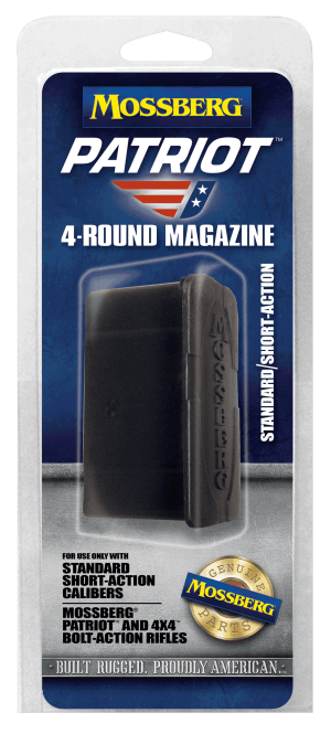 Mossberg 95347 Drop Box Magazine Patriot 5rd 6.5 Creedmoor/308 Win/7mm-08 Rem/243 Win Fits Mossberg 4x4 Short Action Black Polymer