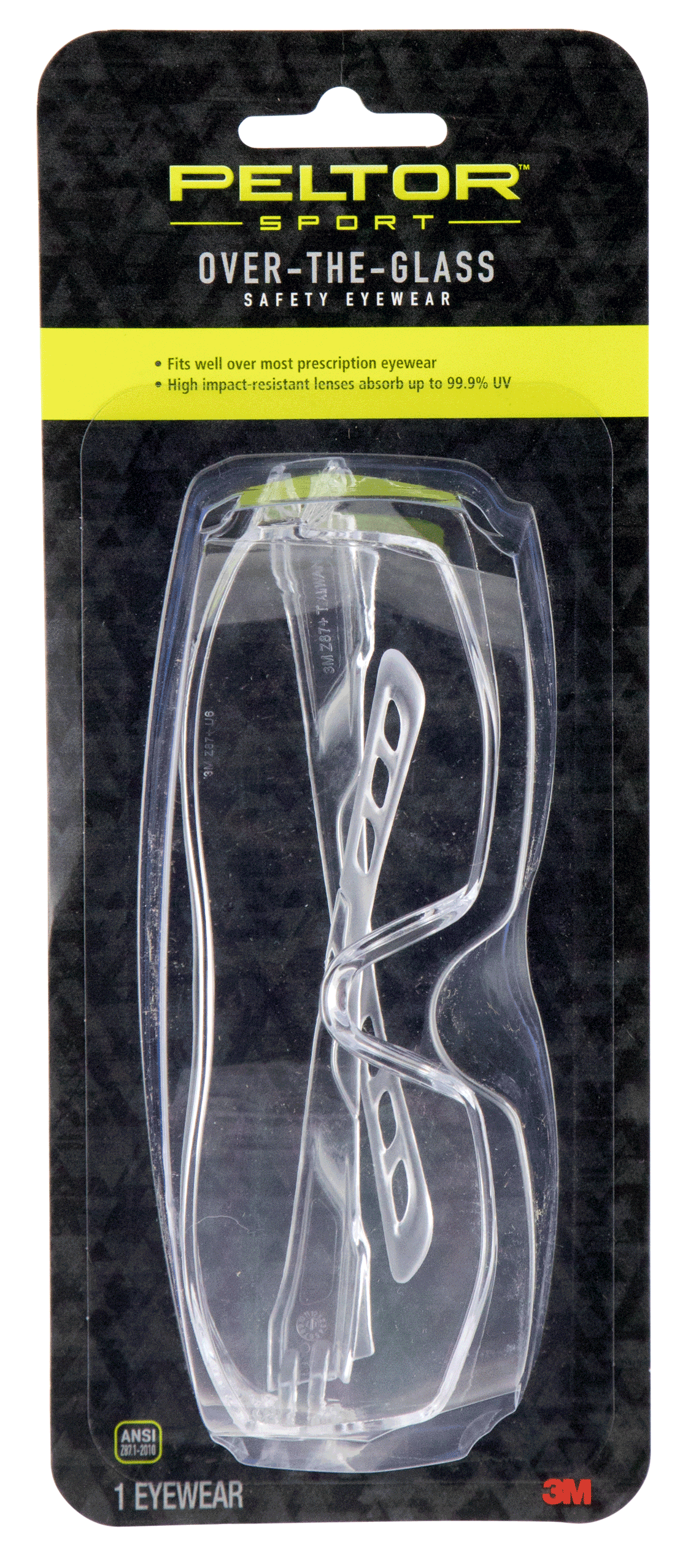 Peltor 47030PEL6 Sport Over the Glass Adult Over the Glass Clear Lens Polycarbonate Clear Frame Peltor 47030PEL6 Sport Over the Glass Adult Over the Glass Clear Lens Polycarbonate Clear Frame