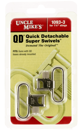 Uncle Mike's 10933 Super Swivel Quick Detach Tri-Lock 1.25" Loop Nickel Finish