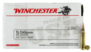 Winchester Ammo WM193150 USA M193 5.56x45mm NATO 55 gr Full Metal Jacket 150 Per Bx/ 4 Case Value Pack
