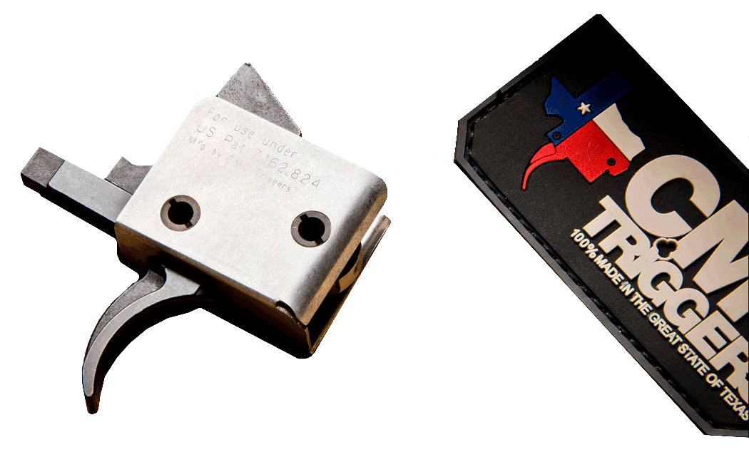 CMC Triggers 91501 Drop-In Single-Stage Curved Trigger with 3-3.50 lbs Draw Weight & Black/Silver Finish for AR-15/AR-10 CMC Triggers 91501 Drop-In Single-Stage Curved Trigger with 3-3.50 lbs Draw Weight & Black/Silver Finish for AR-15/AR-10
