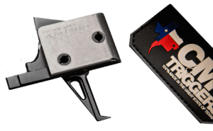 CMC Triggers 91503 Drop-In  Single-Stage Flat Trigger with 3-3.50 lbs Draw Weight & Black/Silver Finish for AR-15/AR-10