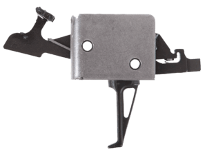 CMC Triggers 92504 Drop-In  Two-Stage Flat Trigger with 2 lbs Draw Weight & Black/Silver Finish for AR-15/AR-10