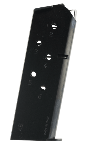 Mec-Gar MGCO4506B Standard Blued Detachable 6rd 45 ACP for 1911 Officer