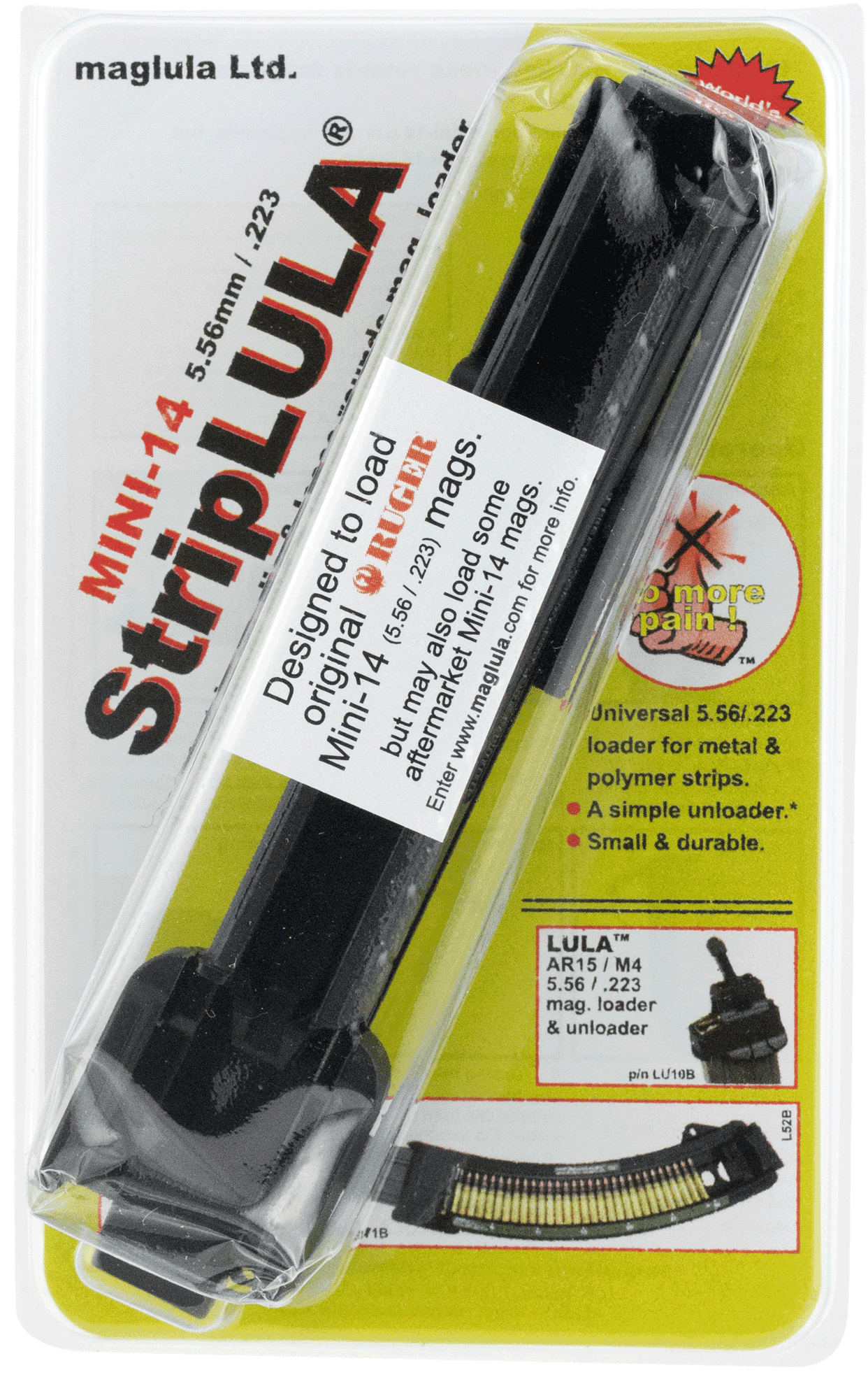 Maglula SL52B StripLULA Black Polymer for 223 Rem 5.56x45mm NATO Ruger Mini-14 Holds up to 10rds